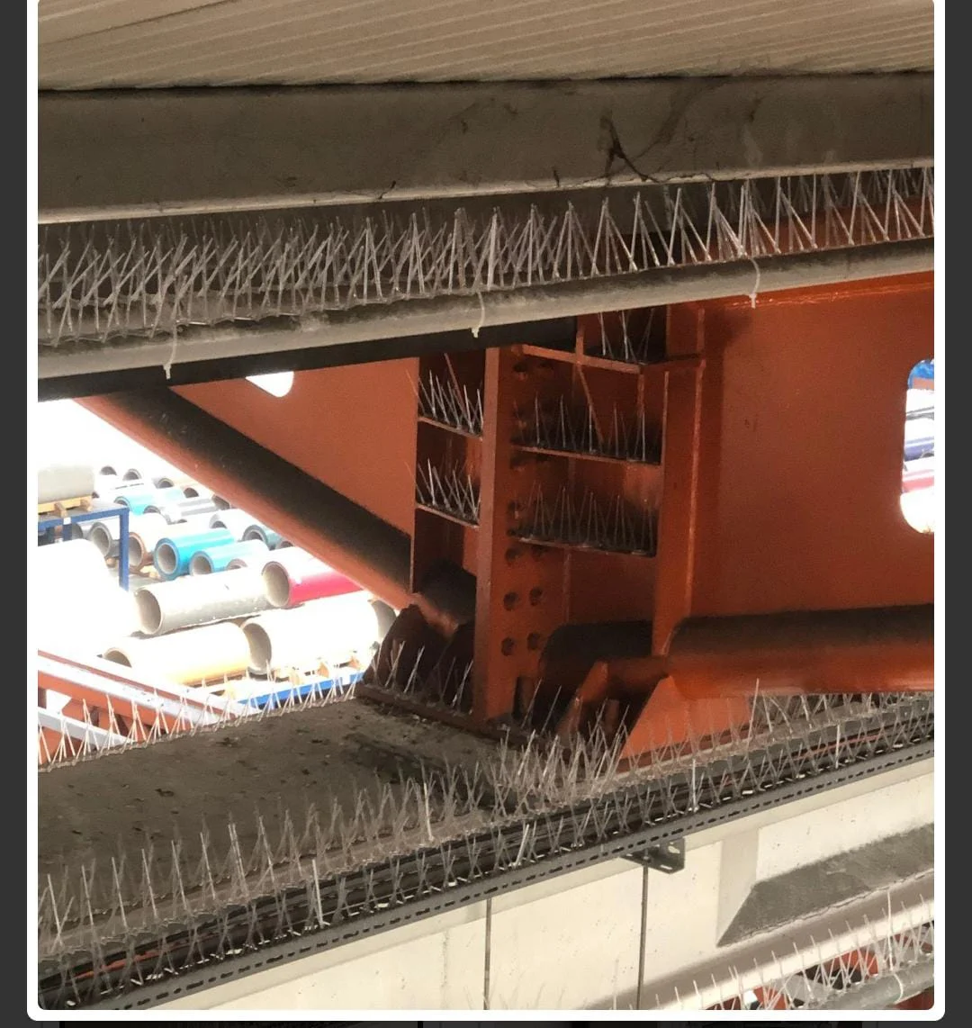 Fabrika çatı kirişlerinde kuş konmaz tel uygulaması